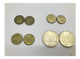 100円銀貨など古い硬貨を多数買取