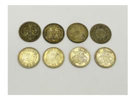 旧日本銀貨や古い銀貨など数点を買取